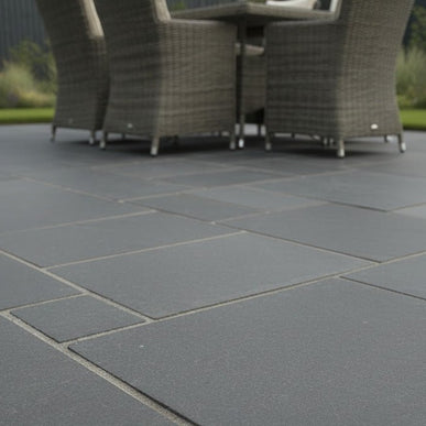 Blue Grey Limestone Paving - Wilsons Yard