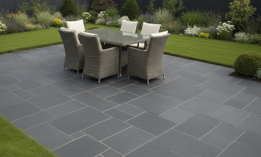 Blue Grey Limestone Paving - Wilsons Yard