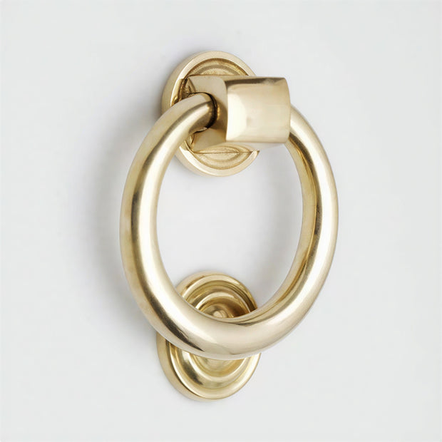 Solid Brass 4 Inch Ring Door Knocker