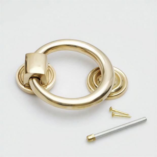 Solid Brass 4 Inch Ring Door Knocker