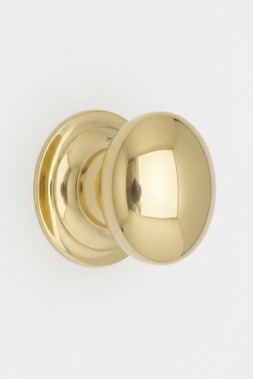 Brass Victorian Bun Centre Door Knob
