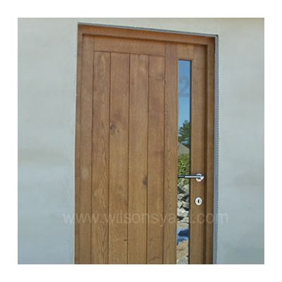Contemporary Door & Frame in solid Oak - Wilsons Yard