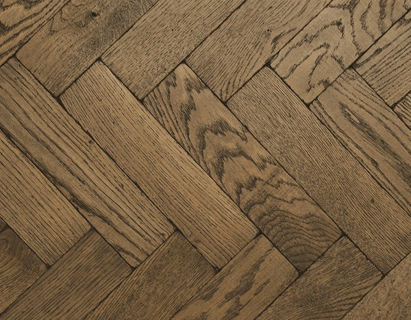 Dark Vintage Oak Parquet Flooring - Wilsons Yard
