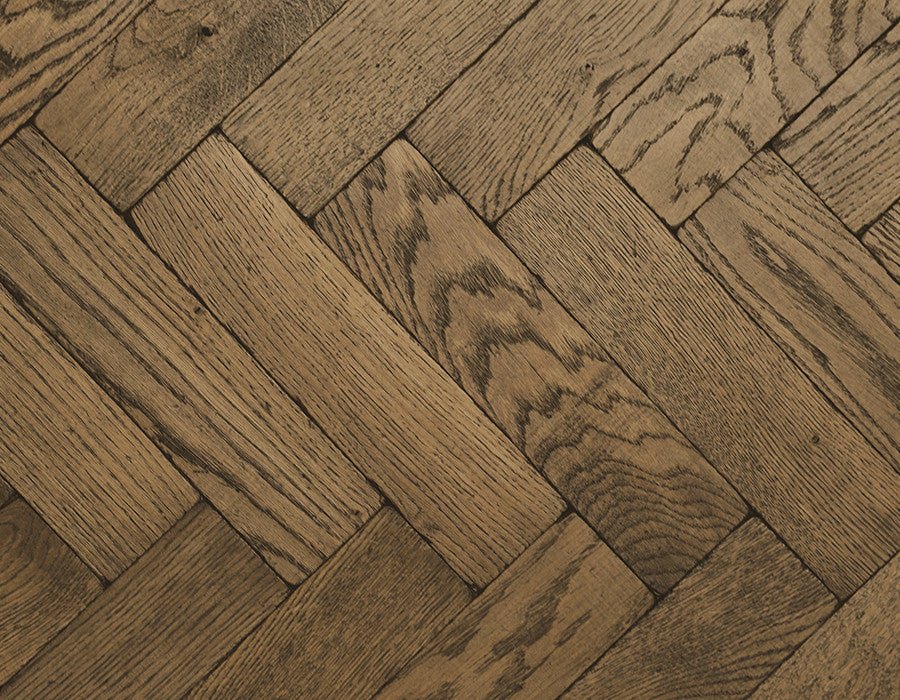 Dark Vintage Oak Parquet Flooring - Wilsons Yard