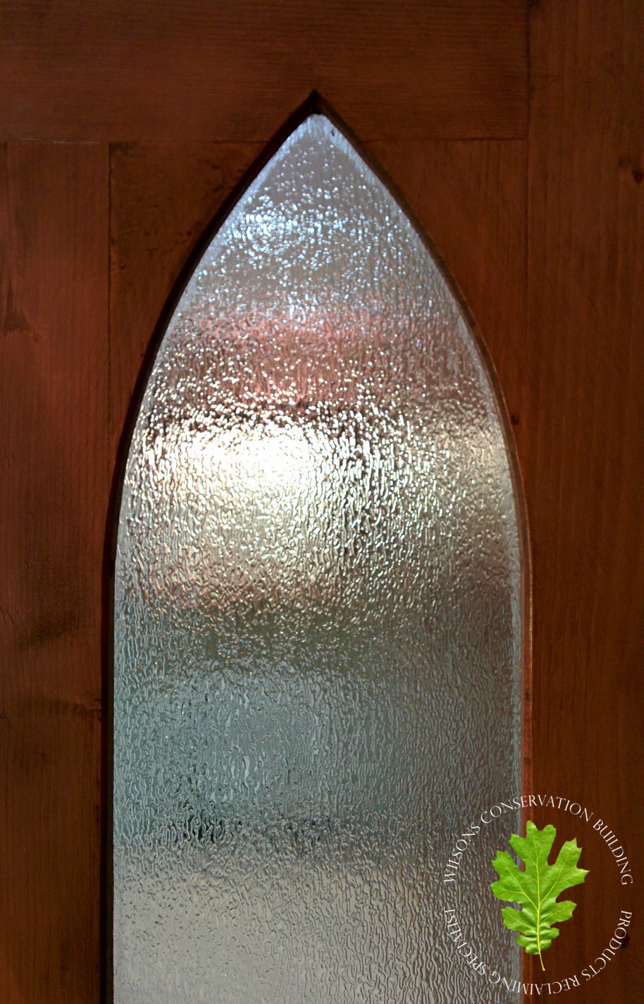 Gothic Style Glazed Door Made From Reclaimed Pine