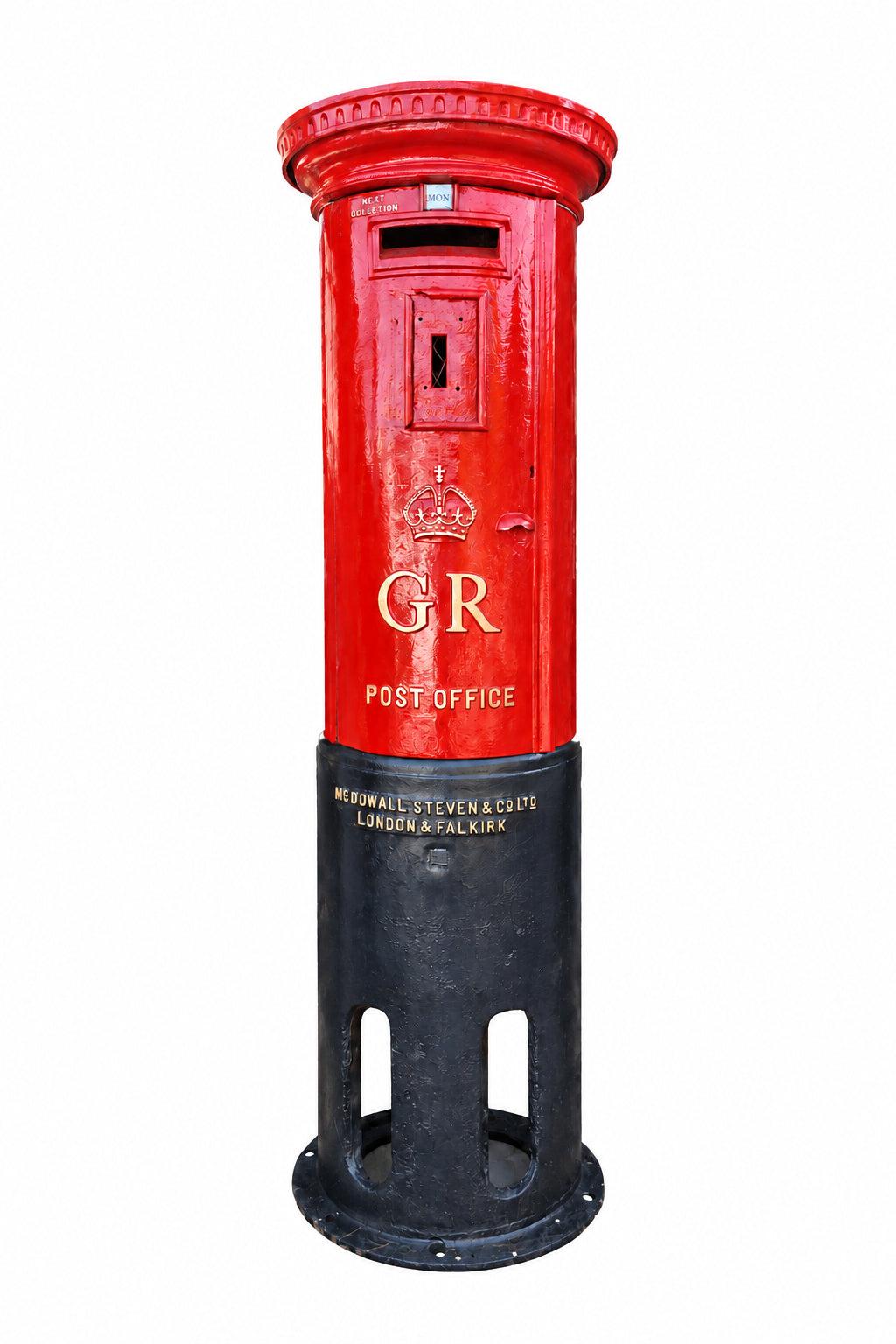 Original Restored George V (GR) Pillar Post Box With Keys