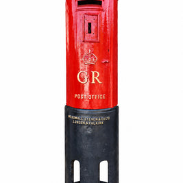 Original Restored George V (GR) Pillar Post Box With Keys