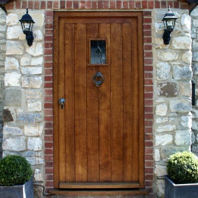 Glazed Cottage Door & Frame in Solid Oak - Wilsons Yard