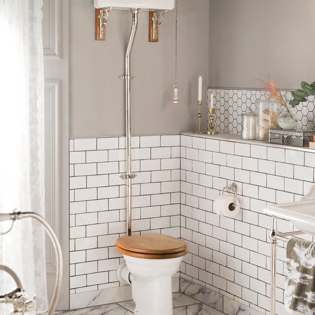 Complete High-level WC Set with Ceramic Cistern