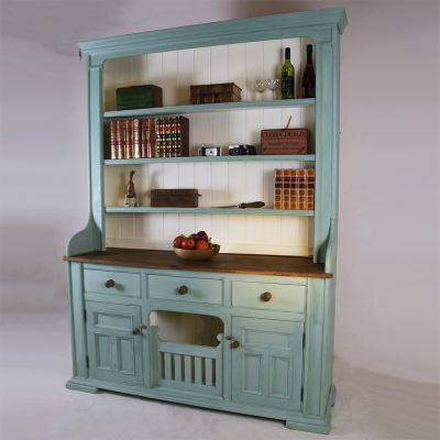 Fantastic painted Green / Blue kitchen dresser