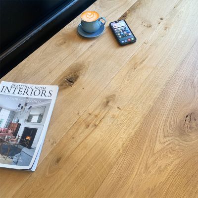 Solid Rustic Unfilled Solid French Oak Plank T&G Square Shoulder