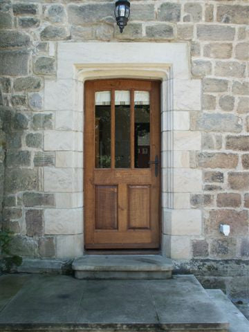 3 pane/2 Panel Door & Frame in Solid Oak