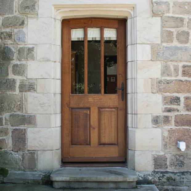 3 pane/2 Panel Door & Frame in Solid Oak
