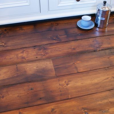 Reclaimed Pilkington brushed pine plank flooring - (finish 2) - Wilsons Yard