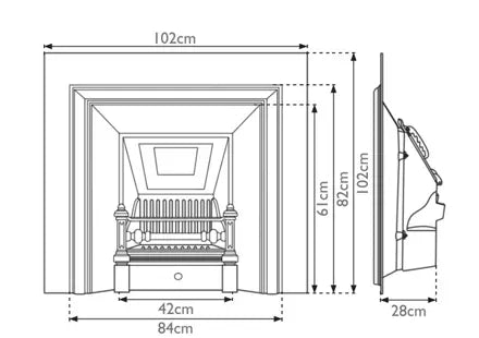 Georgian Double Slip Carrara Marble Fireplace