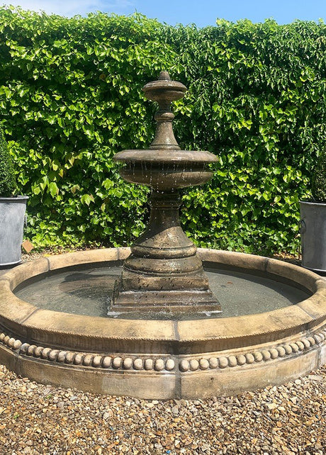 Single Tier Georgian Chalice Water Fountain 2.1m Surround - Wilsons Yard