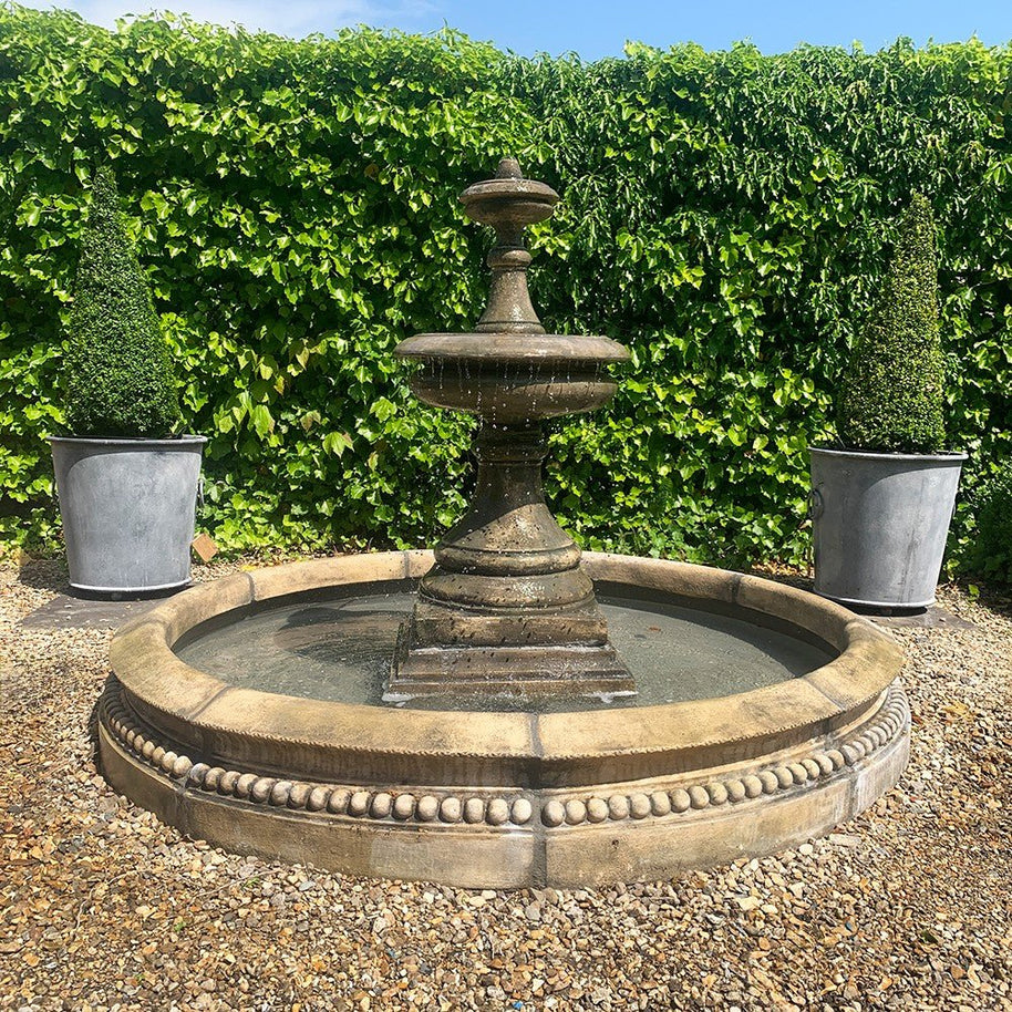 Single Tier Georgian Chalice Water Fountain 2.1m Surround - Wilsons Yard