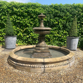Single Tier Georgian Chalice Water Fountain 2.1m Surround - Wilsons Yard