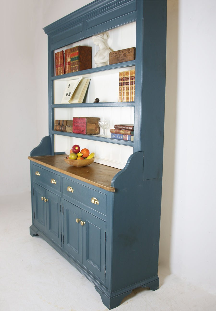 Stylish blue painted dresser with three shelves - Wilsons Yard