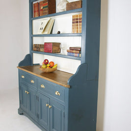 Stylish blue painted dresser with three shelves - Wilsons Yard