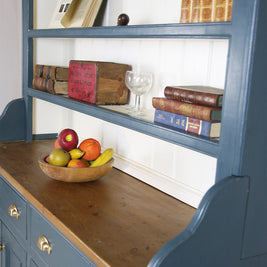 Stylish blue painted dresser with three shelves - Wilsons Yard