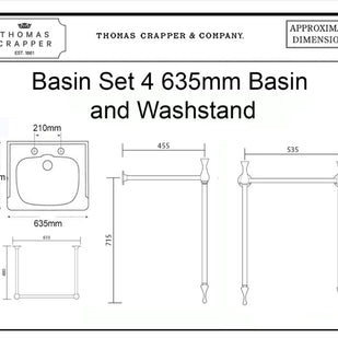 Marlborough Basin Set 635mm Basin and Washstand