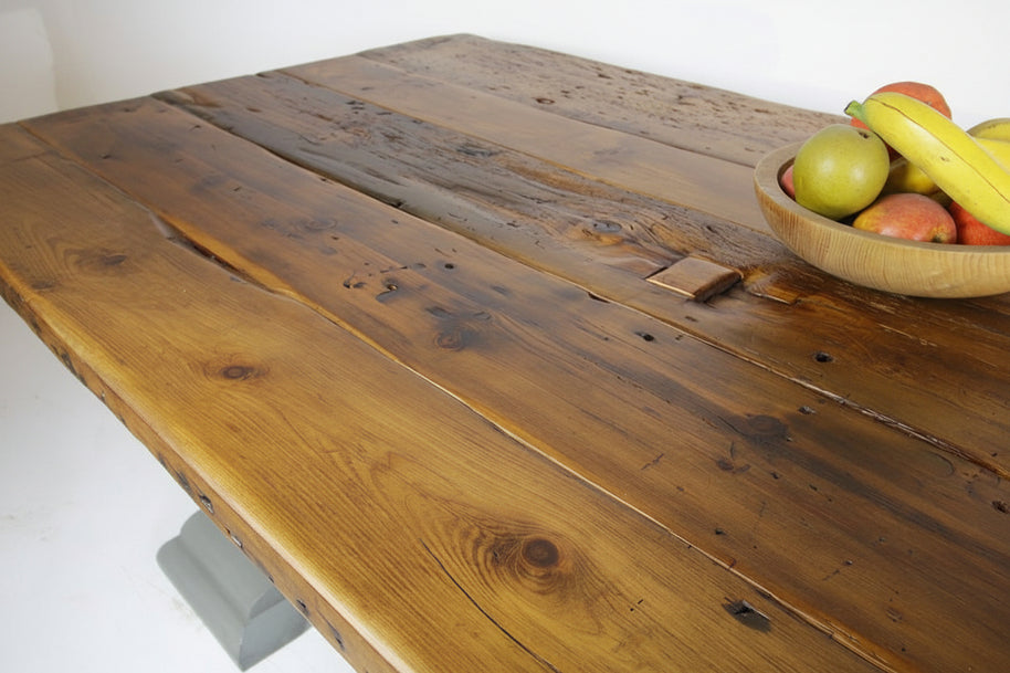 Viennese planked topped kitchen table - Wilsons Yard