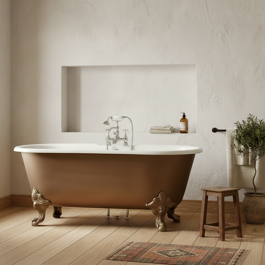 Victoria Cast Iron Roll Top Plunge Bath