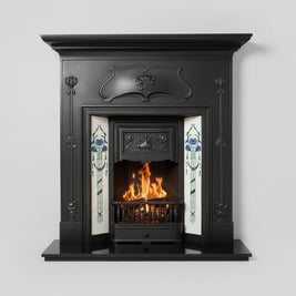 Verona Art Nouveau cast iron fireplace