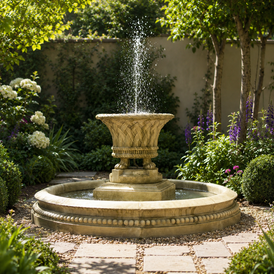 French Weaver Basket Garden Water Feature 2.1 m Pool Surround