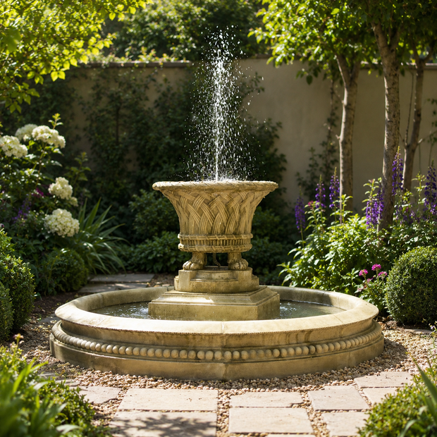 French Weaver Basket Garden Water Feature 2.1 m Pool Surround