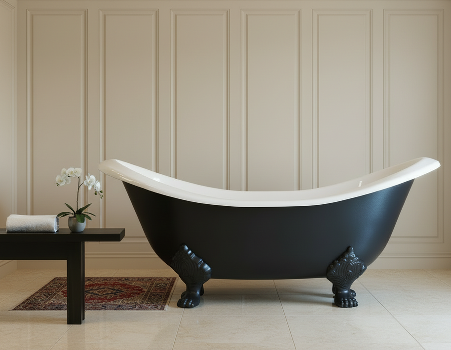 French Cast Iron Double Ended Slipper Bath