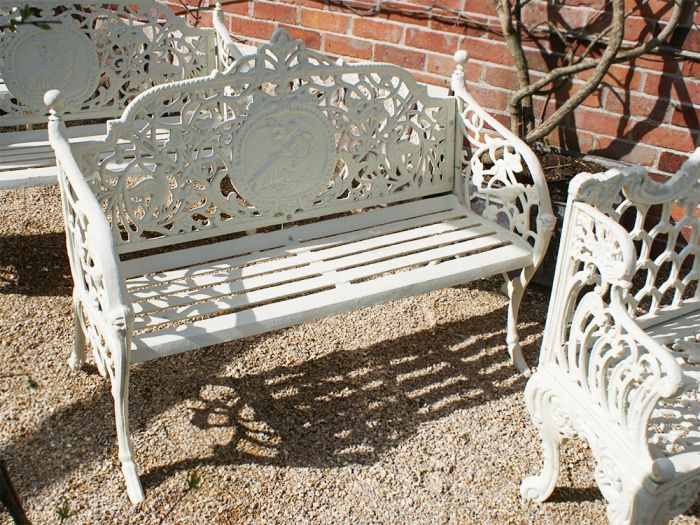 Cast iron garden bench 