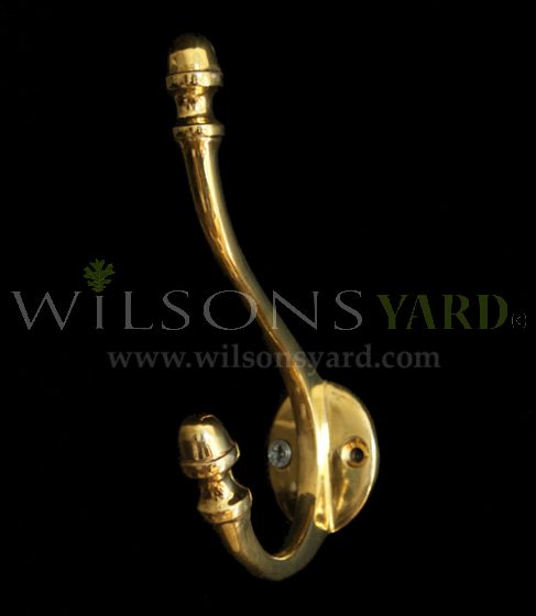 Brass Acorn Coat Hook