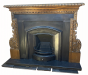 Vintage early 20th century wooden fire surround