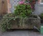 Antique garden trough planter