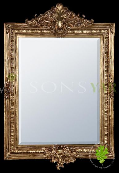 Gold Gilt Leaf Bevelled Mirror