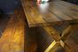 Kitchen / Dining table with axe legs in reclaimed oak