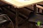 Industrial Style Kitchen/Dining Table with Reclaimed Bleached Top