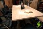 Industrial Style Kitchen/Dining Table with Reclaimed Bleached Top