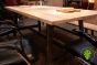 Industrial Style Kitchen/Dining Table with Reclaimed Bleached Top