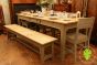Oak Top Stretcher Base Table 