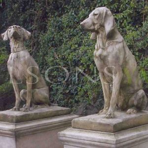 The Triton Collection - Hunting Hounds (Jacquemart) on Full Height Plinths 