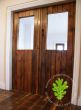 Pair of Guinness board double planked parlour doors 