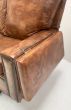 Vintage Knoll drop end leather settee