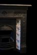 Restored cast iron tiled Victorian fireplace 