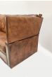 Vintage Knoll drop end leather settee