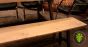 Bench with Reclaimed Bleached Pine Top and Metal Base