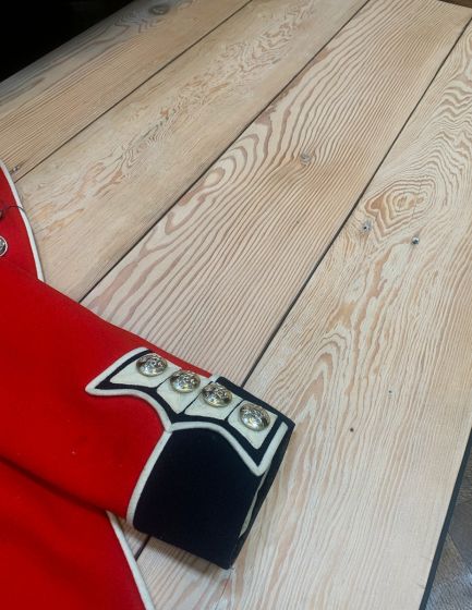 Salvaged ebonized Douglas Fir plank flooring 