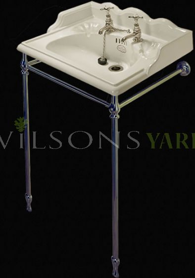 22 Inch  Washbasin Stand Set - White China.